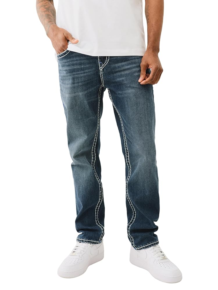 【美品】 TRUE RELIGION ROCCO FLAP SUPER T 38 True Religion Rocco Super T Skinny Flap Jean, Trophy Dark